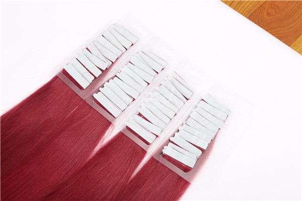 Remy hair red color tape hair extensions ZJ0047